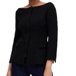zara boat neck blazer